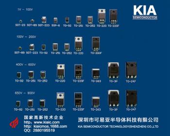 KIA18N20 N溝道 MOSFET 18A /200V TO-220、TO-220F封裝最新規格
