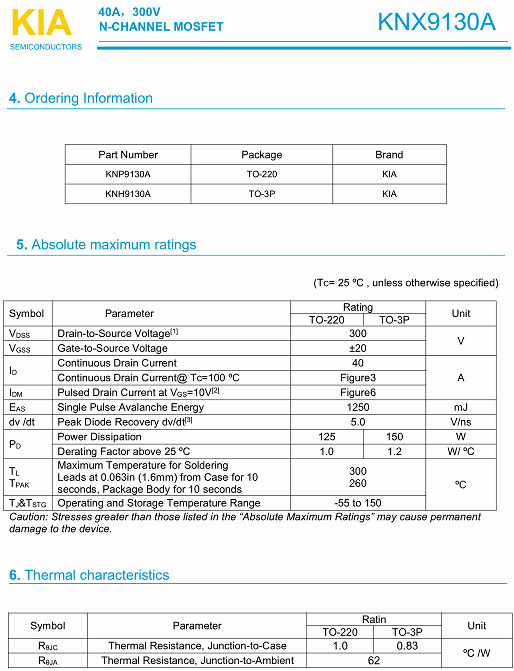 9130,KNP9130A，40A/300V